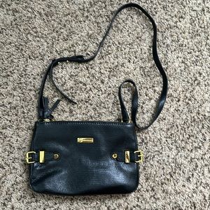 LIKE NEW Joy Mangano Black Leather Crossbody
